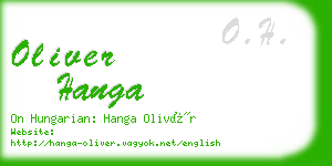 oliver hanga business card